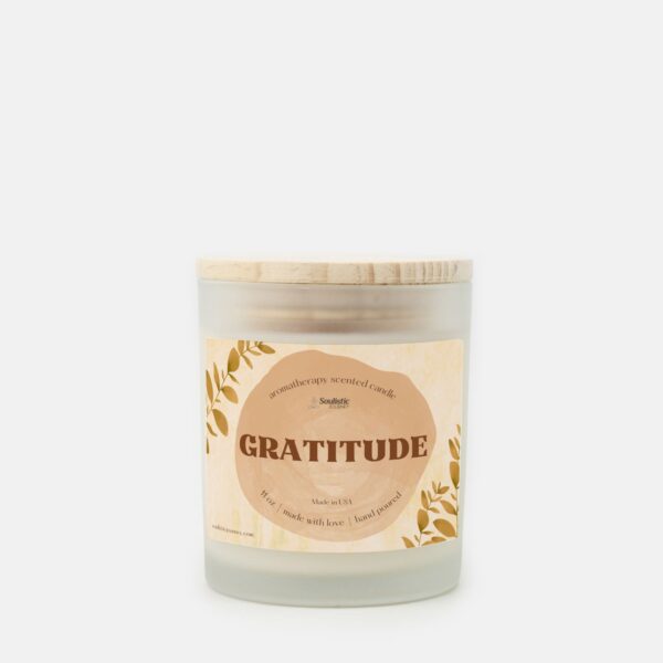 Gratitude Candle Frosted Glass